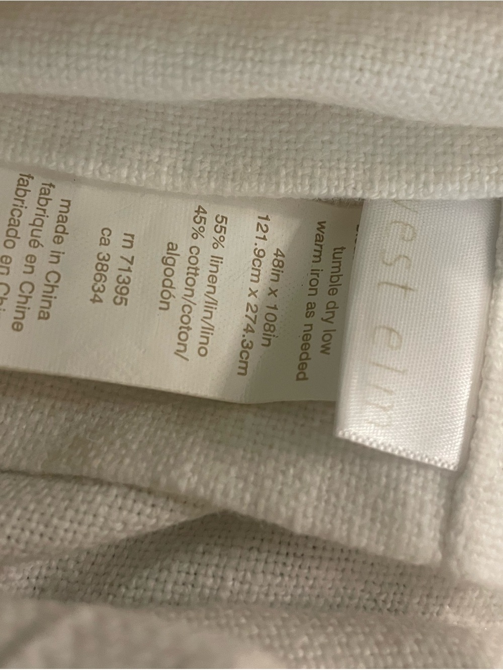 6 West Elm White Linen Blend Grommet Panels 48 x 108 - 6 Panels - Picture 12 of 14